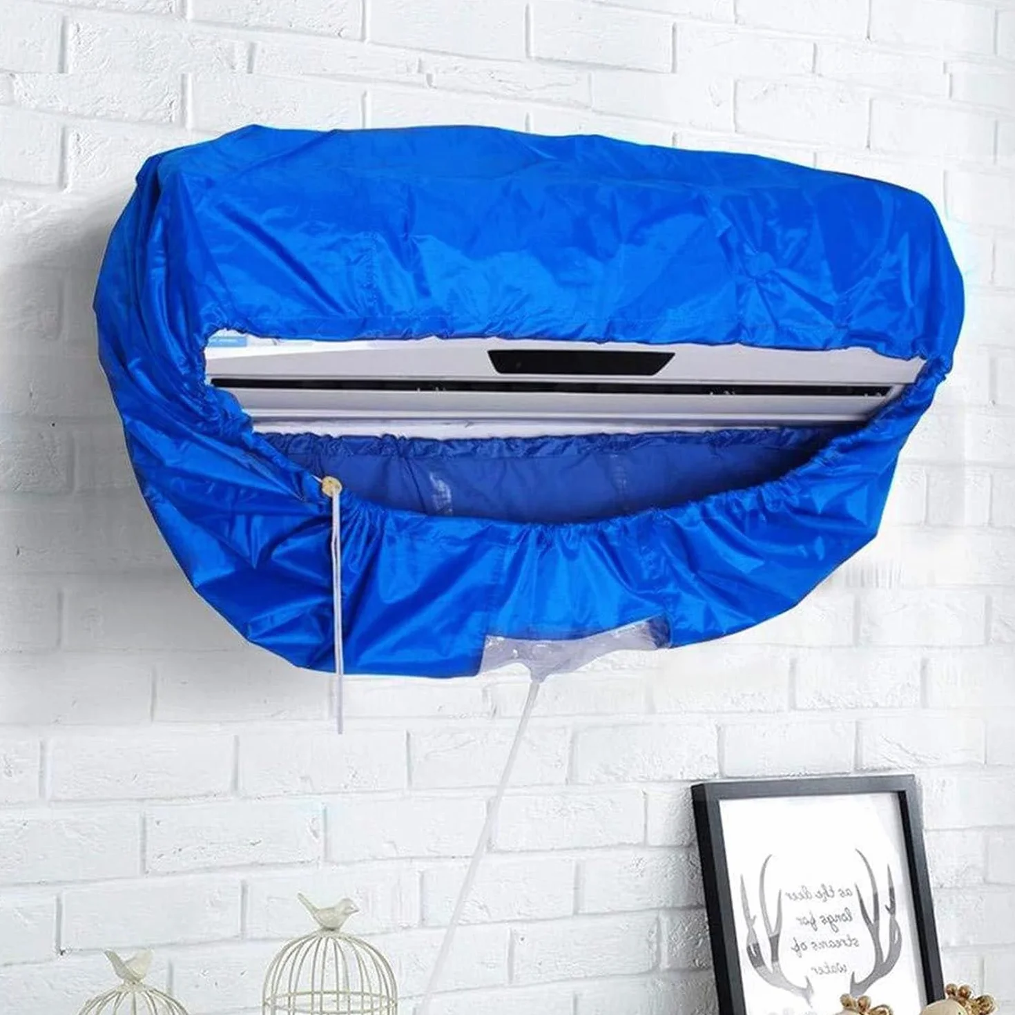 Kit de Limpieza de Aire Acondicionado - Paquete de Mantenimiento de Aire Acondicionado de Pared con Práctica Funda para Limpieza de Aire Acondicionado Split - Versátil y Duradera (Azul)
