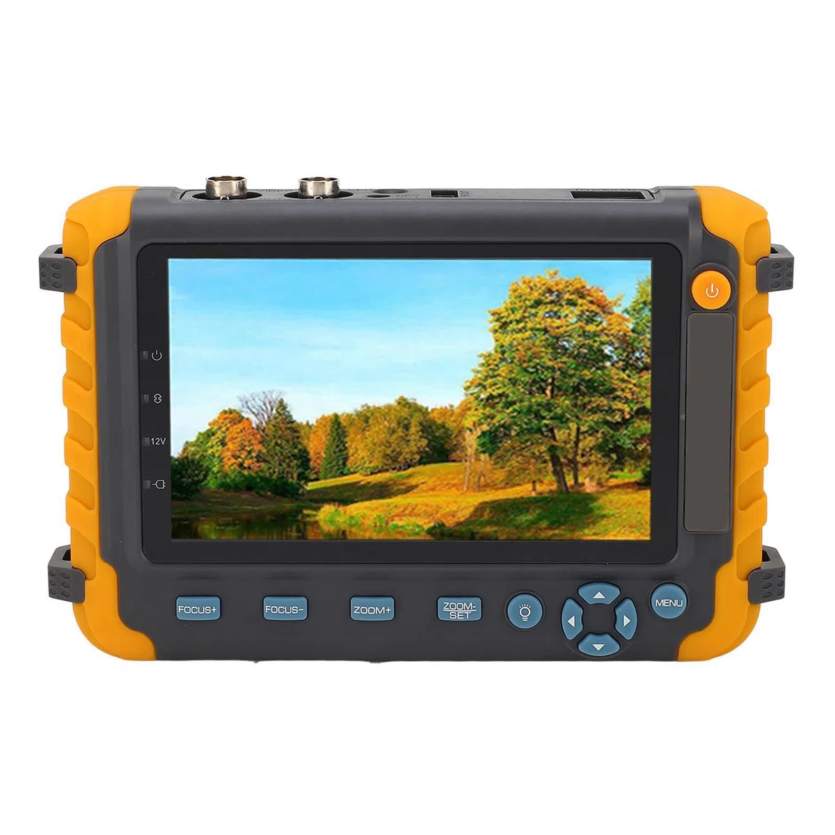 Probador de CCTV, Probador de Cámara IP de 8MP de 5 Pulgadas, Probador de Monitor de Video Analógico Coaxial AHD TVI CVI con Prueba de Cable UTP, Control PTZ, Entrada VGA HDMI (Enchufe de la UE)