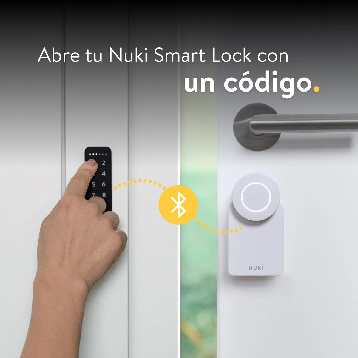Nuki Smart Lock Go (2025) con Bluetooth & Matter, cerradura inteligente que convierte tu smartphone en llave, fácil instalación sin cambiar cilindro – Smart Lock con Keypad