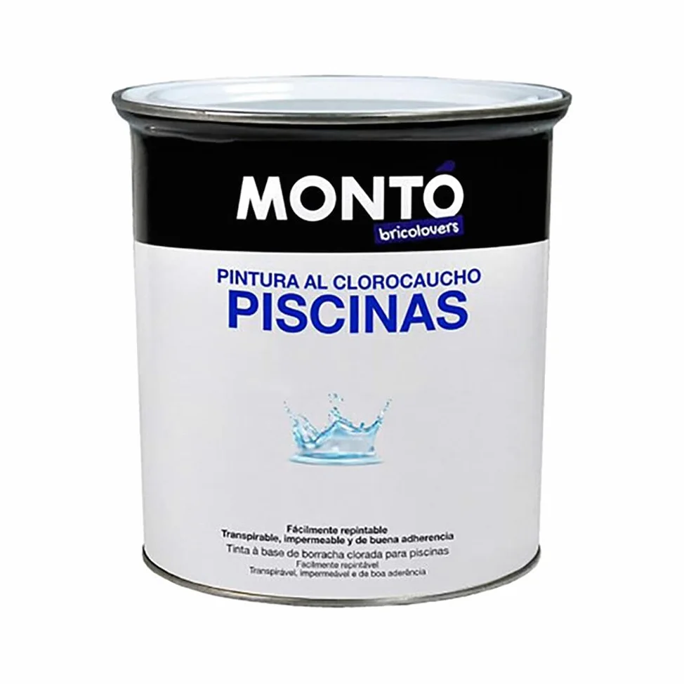 Montó Pintura al Clorocaucho piscinas hormigón Bricolovers/HTM (Blanco 4L)