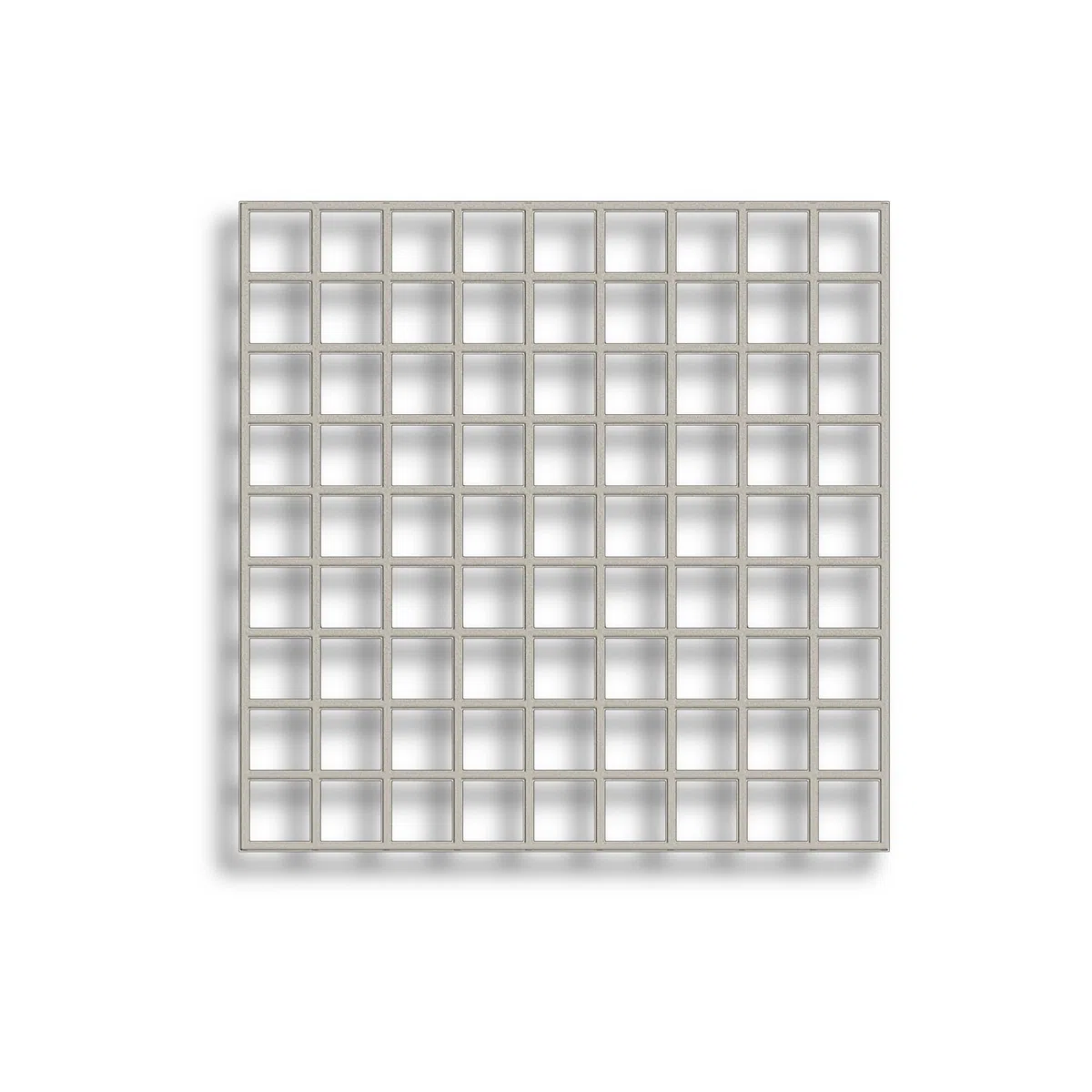 Rejilla de fibra de vidrio de 38 mm de altura | Parrilla de suelo resistente y rejilla industrial transitable | alternativa a la rejilla de acero galvanizado | antideslizante gris (500 x 500
