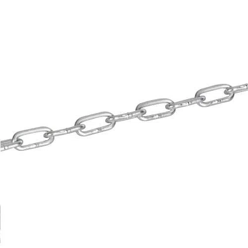 CABLEPELADO Cadena Zincada de Acero 2 mm 100 M Gris Cadena para Aplicaciones de Suspensión, Almacenamiento y Seguridad