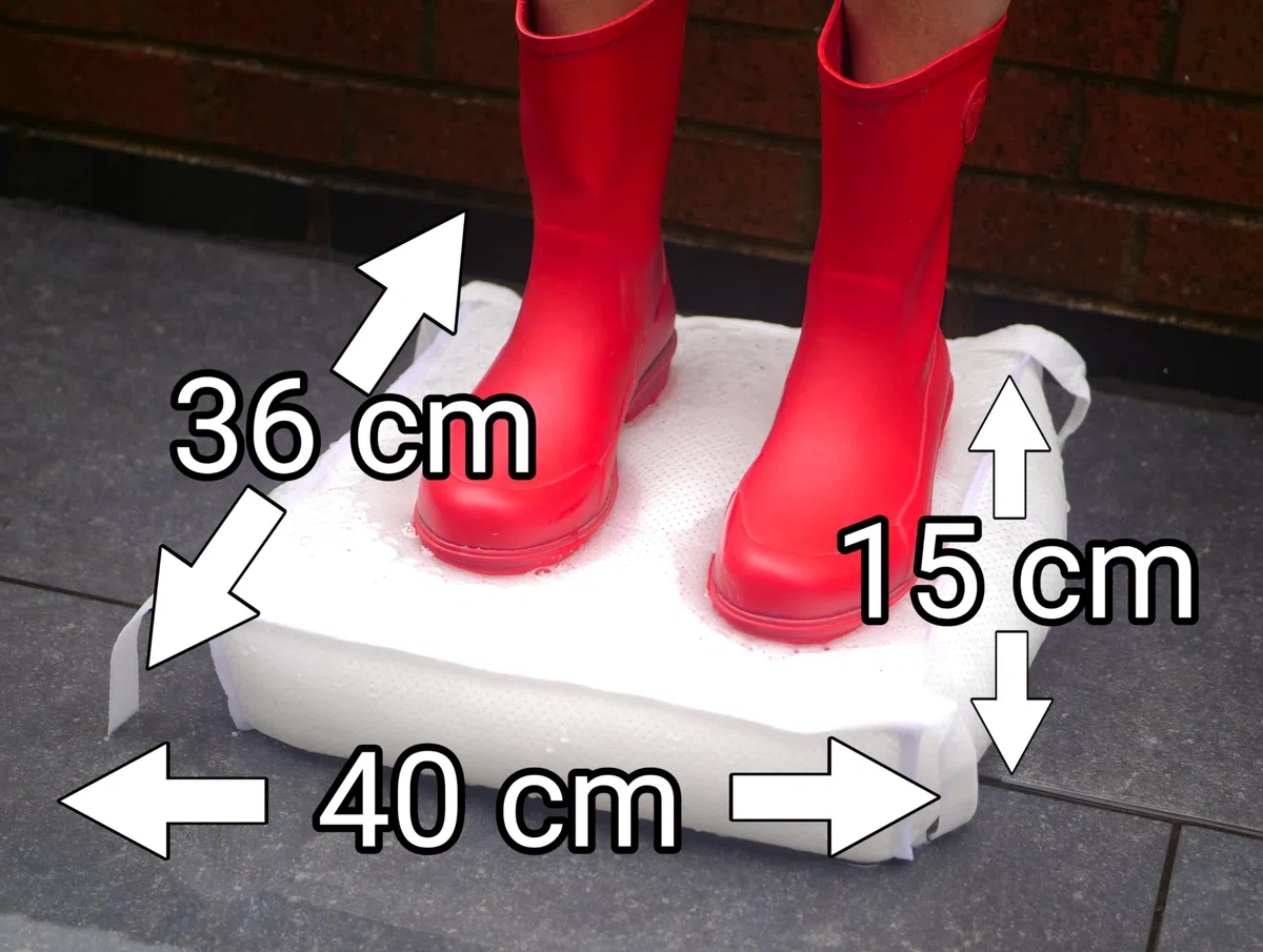 Speedwellstar Paquete de 5 Bolsas de protección contra inundaciones de absorción rápida de 20000 ml, Bolsas absorbentes de Agua, sin Arena, barreras Resistentes para Control de Agua de Emergencia