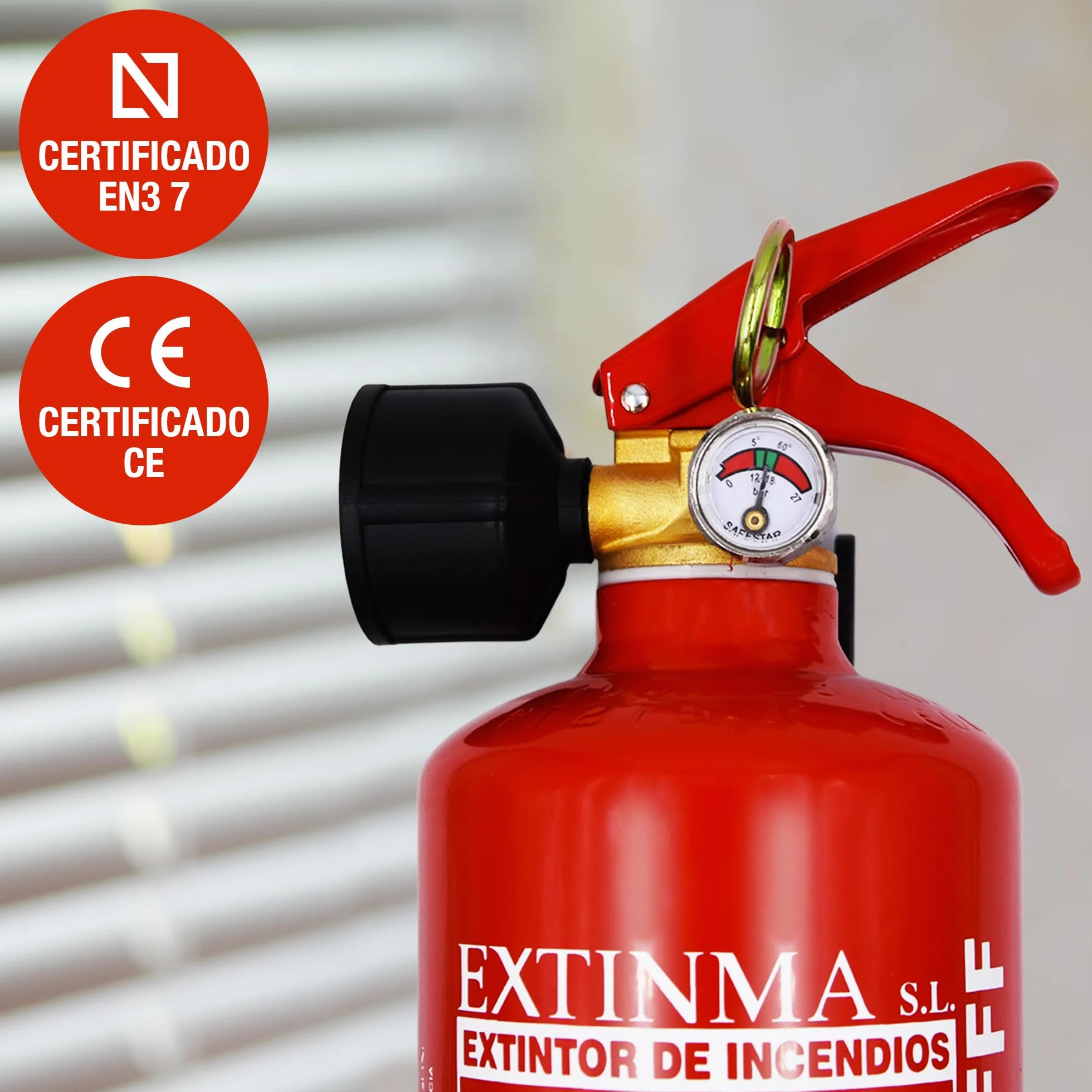 Extintor Espuma ABF 2L Homologado CE AENOR Portátil Compacto Seguridad