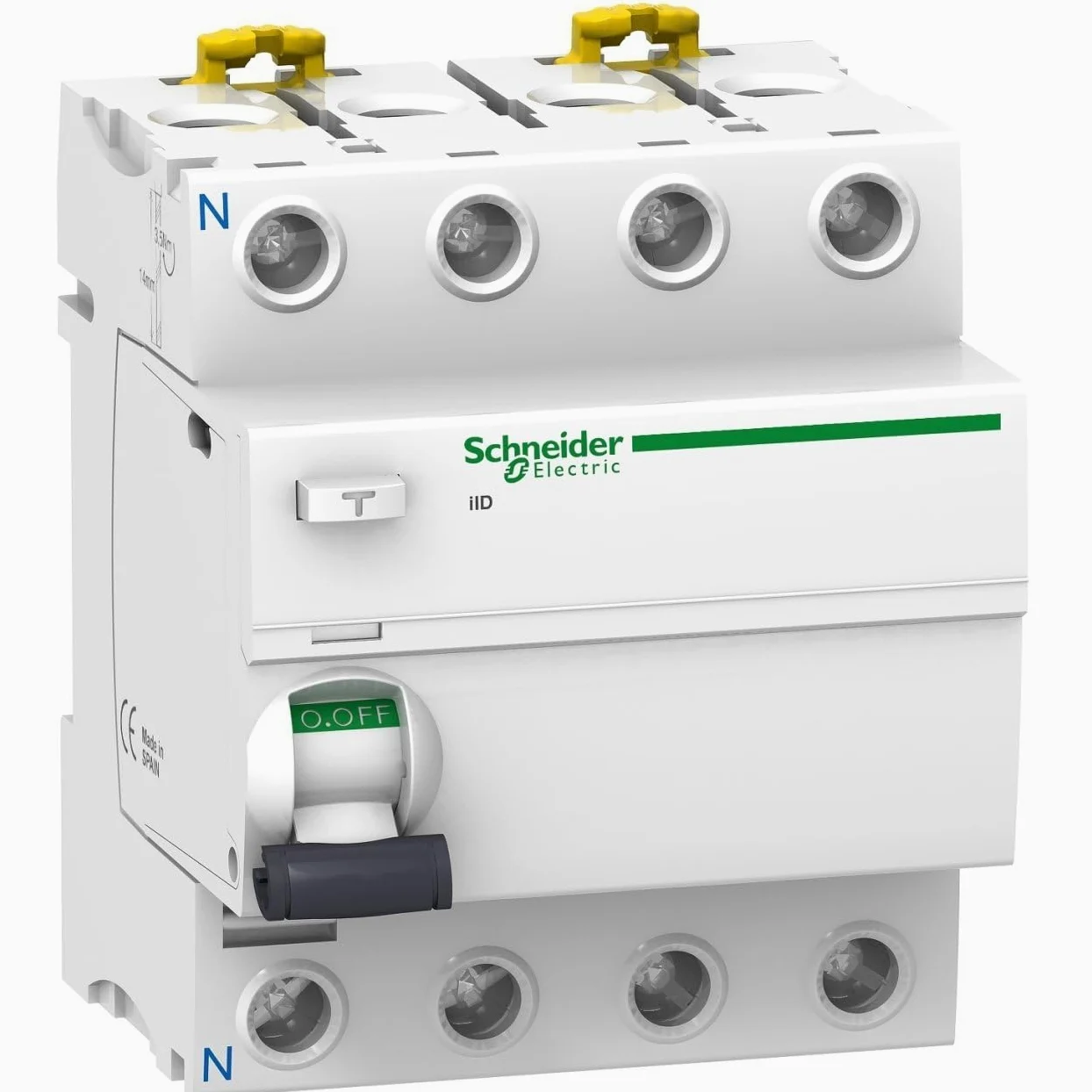 Schneider a9r44440 - Disyuntor de Corriente Residual IID 4P 40 A 300 mA AC, Color Blanco