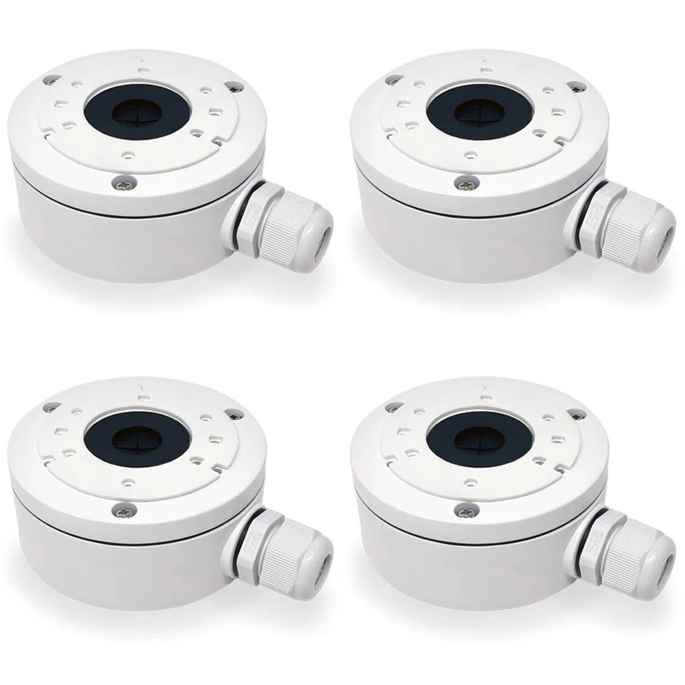 DS-1280ZJ-XS Caja trasera de conexiones de aluminio para cámaras tipo bala Hikvision DS-2CD2042WD-I, serie 2CD20xx (paquete de 4)