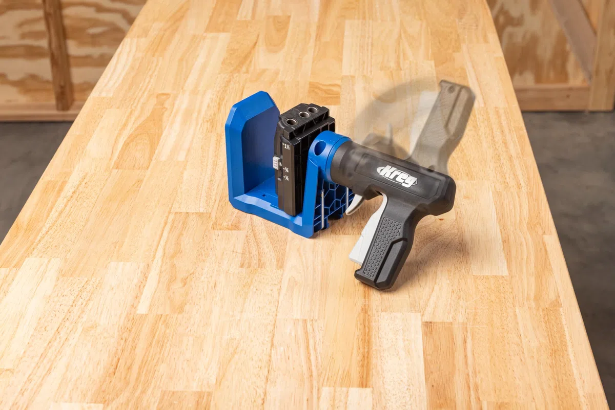 Kreg Pocket-Hole Jig 520PRO2 - Plantilla de perforación portátil y eficiente para uniones de bolsillo - Unión de madera rápida y estable - Para espesores de material de 12 mm - 38 mm - Incluye