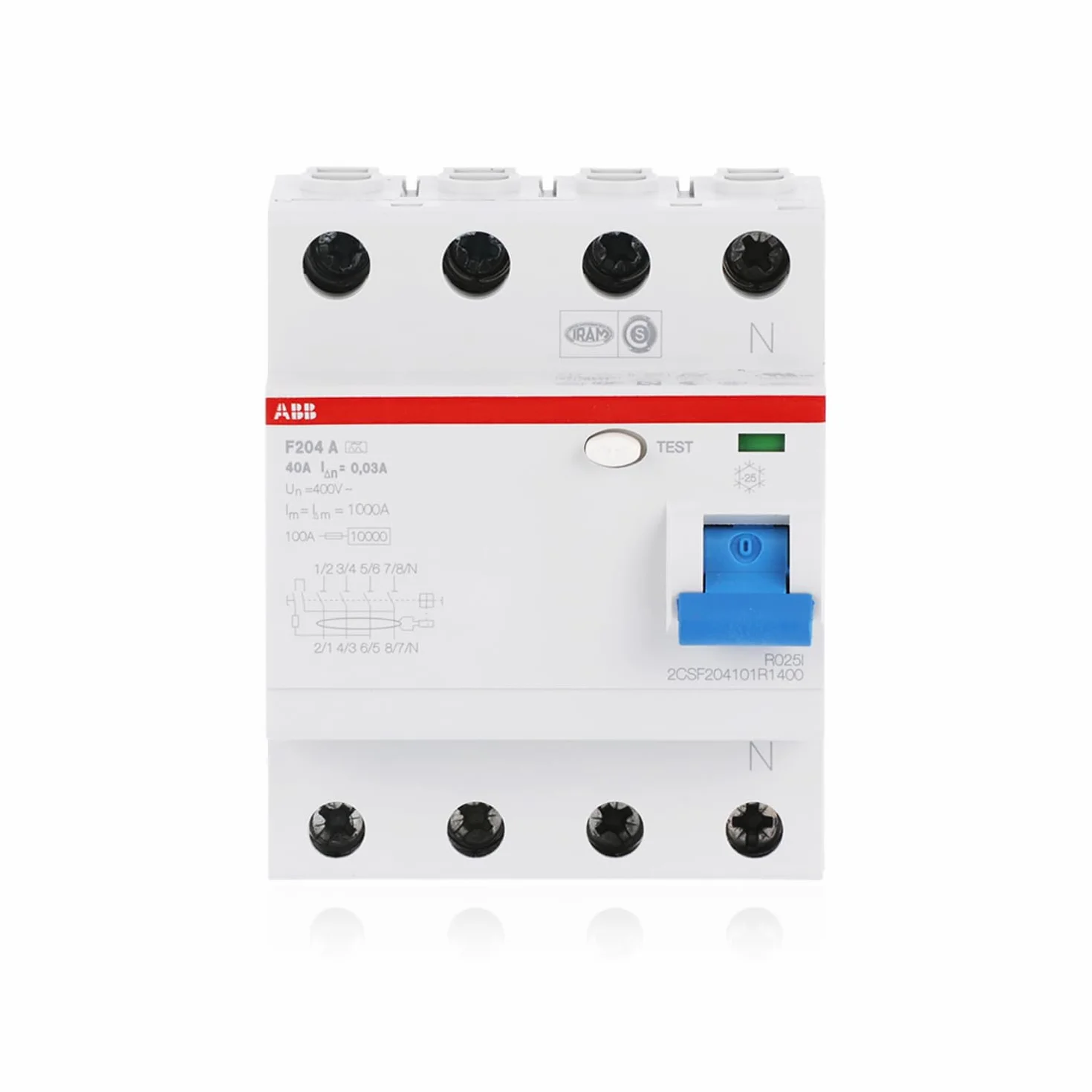 ABB-entrelec f204a-40/0,03 - Diferencial f204a 40a 30ma