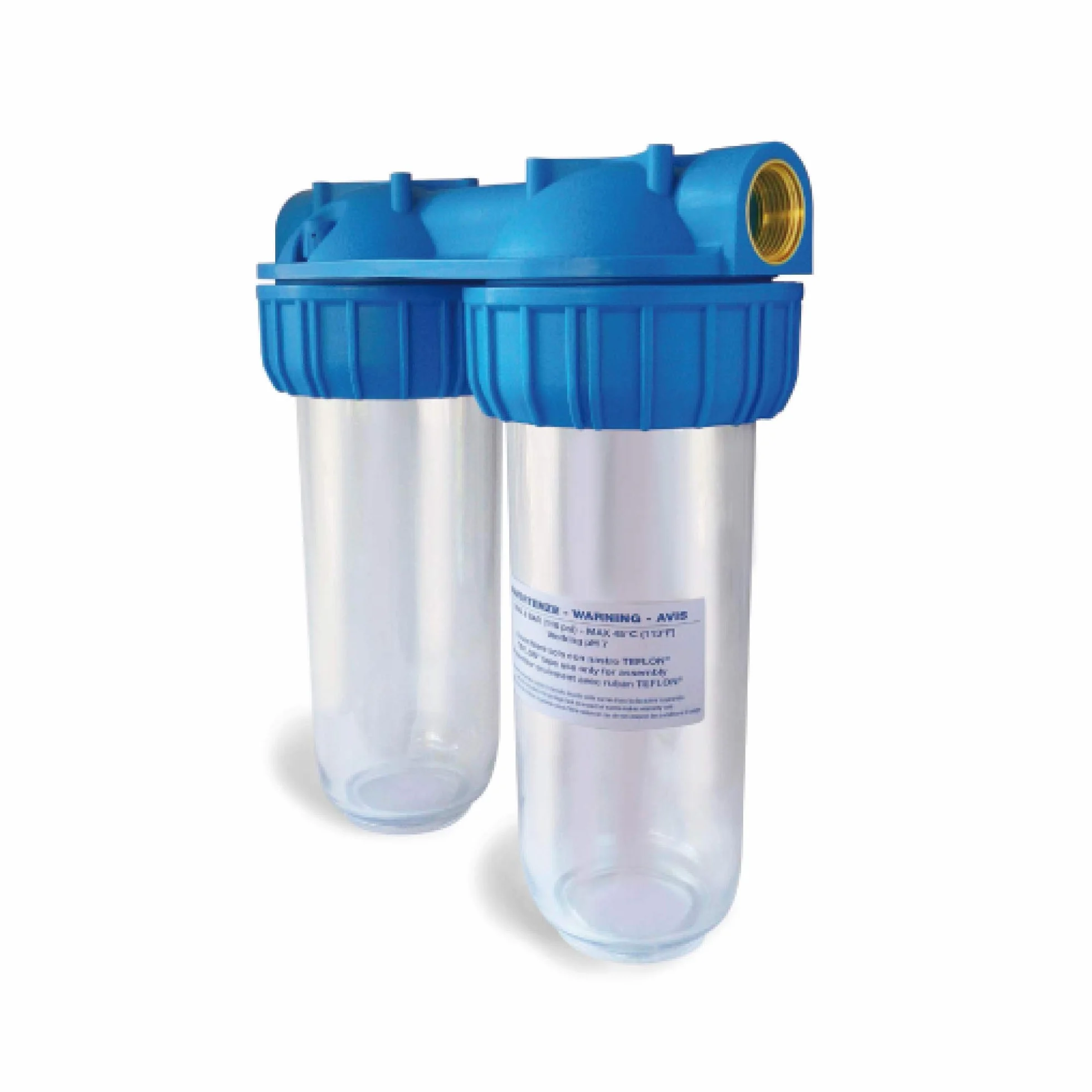 Filtro de Agua Doble 10" con Conexión 1" – Portafiltro Doble para Sedimentos y Carbón Activo